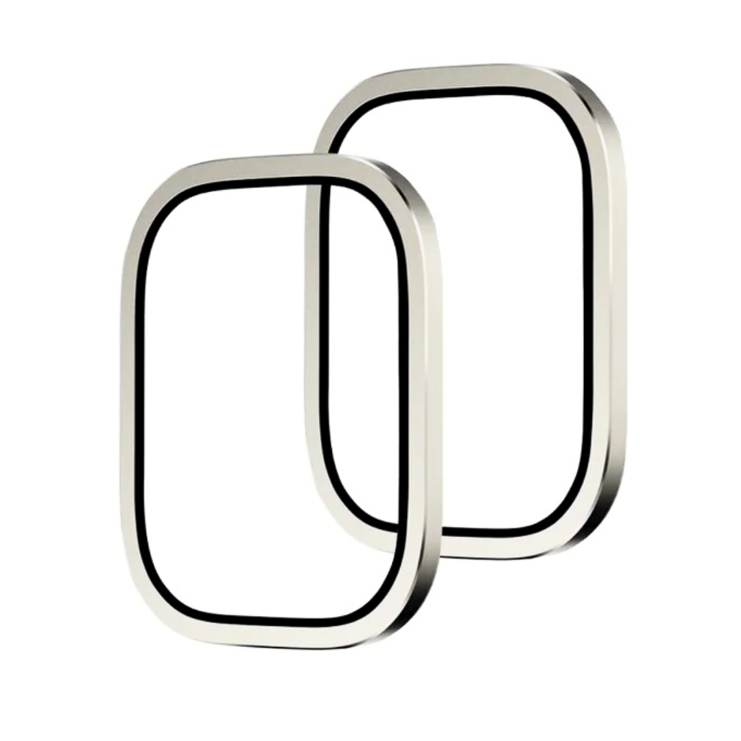 Close-up of a finger interacting with the TitanGuard 9H Ultra Watch Cover on Apple Watch, demonstrating touch sensitivity.