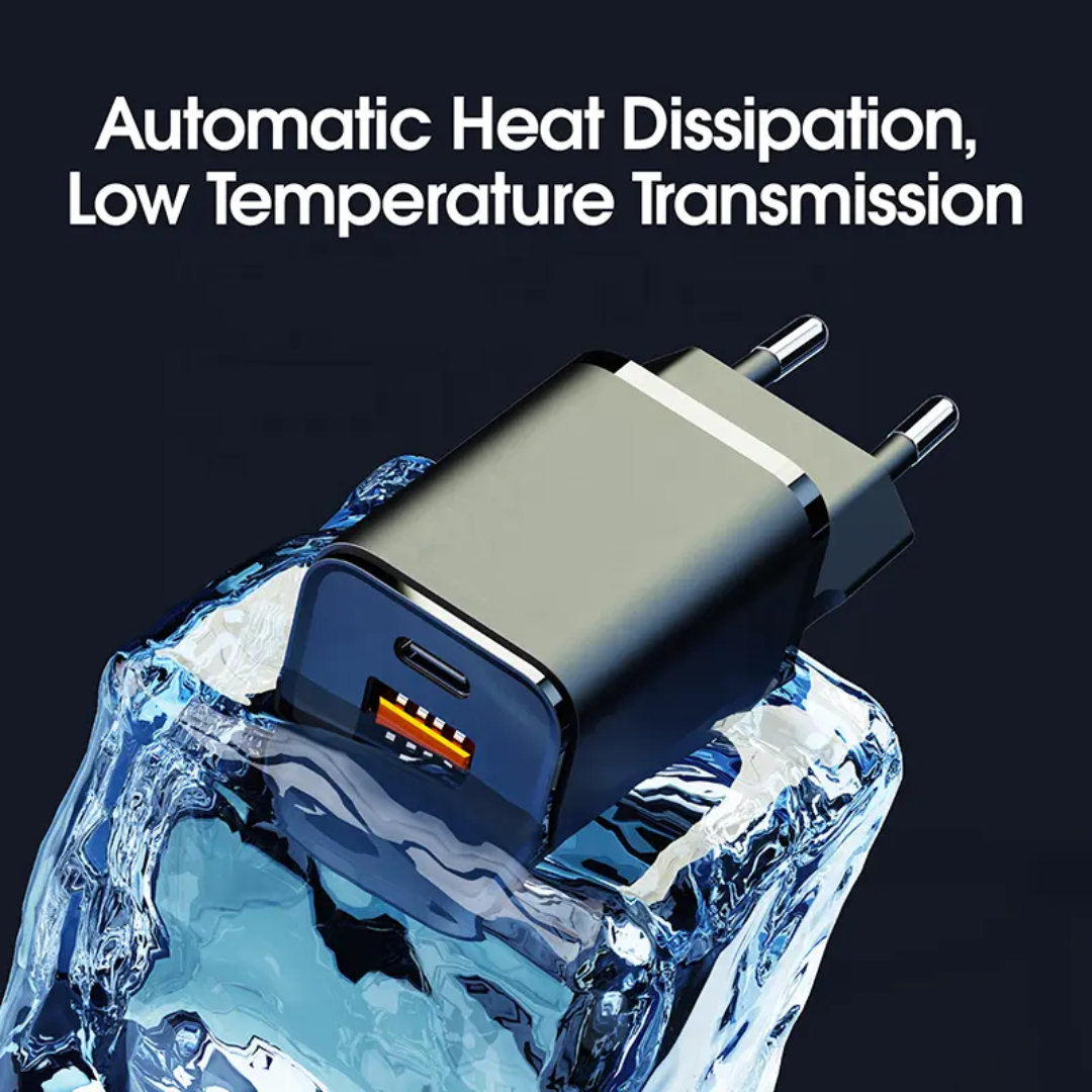 iCharger 35W PD QC 3.0 Fast Charging Adapter UK EU US Dual Port Charging PD 35W  Belkin Apple iPhone Samsung Samsung galaxy Wall Plug Power adapter