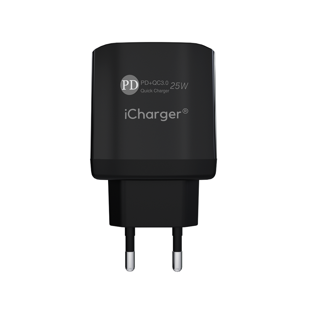 iCharger 25W Dual Port Adapter Back View - Fast and Efficient Charging Solution