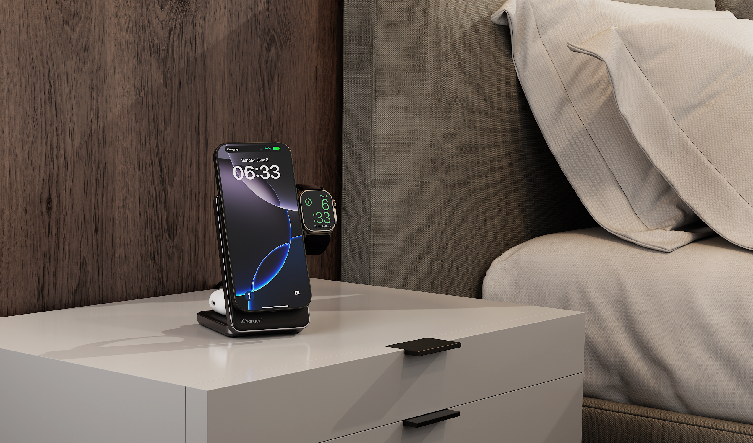 iCharger_Ultra_Slim_Wireless_Foldable_travel_charger_3_in_1_copyright_iCharger_image_after_Apple_iPhone_16_pro