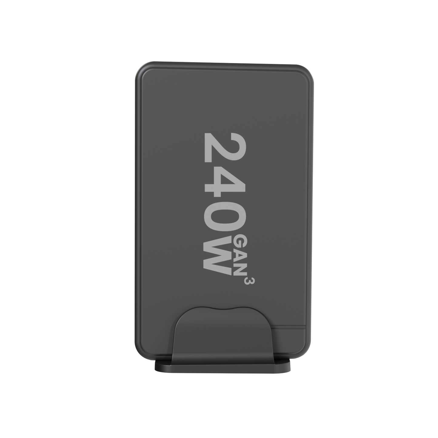 Back view of iCharger GaN3 240W ultra charging station illustrating the power input socket and ventilation design for efficient heat dissipation