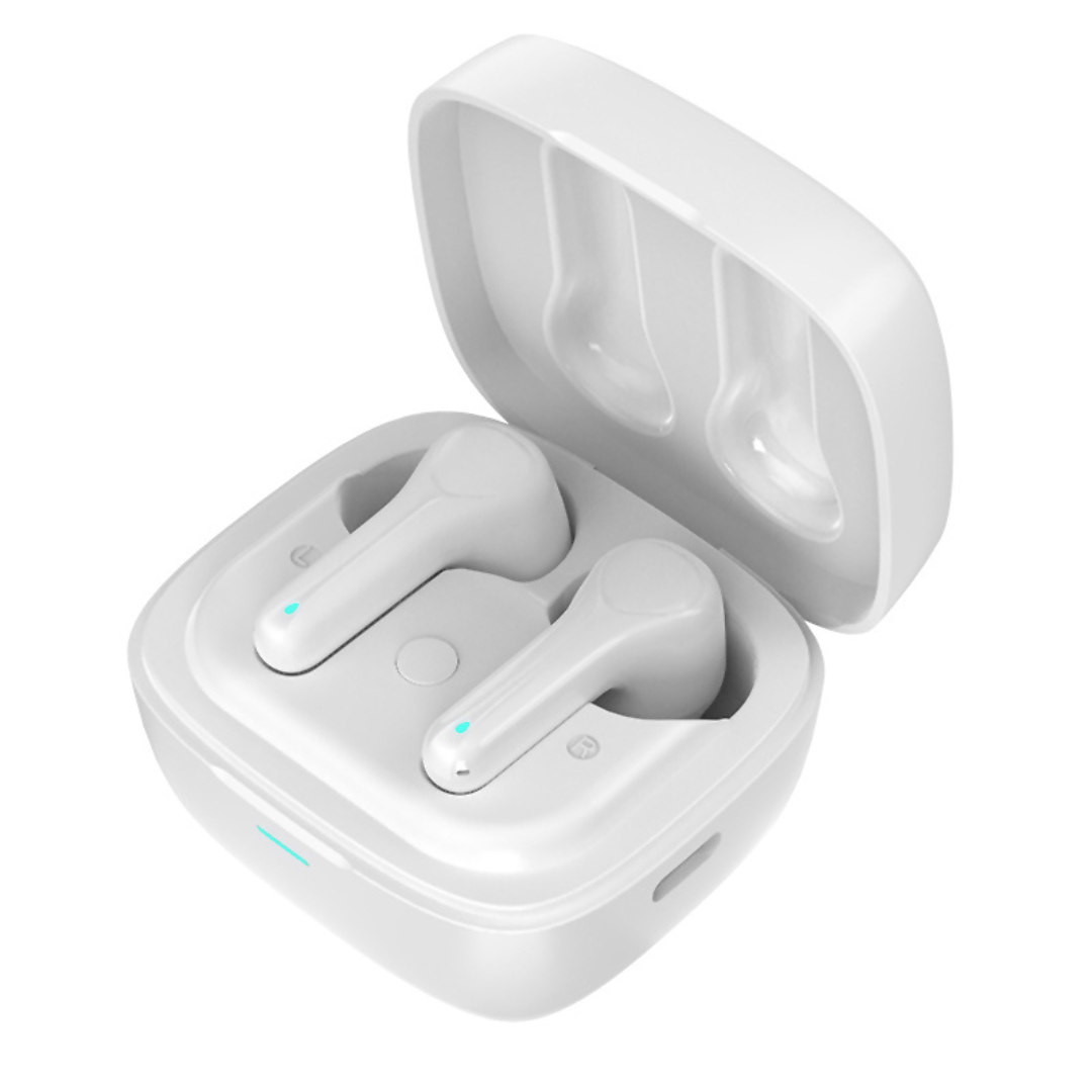 Black and White Earbuds" AirPods