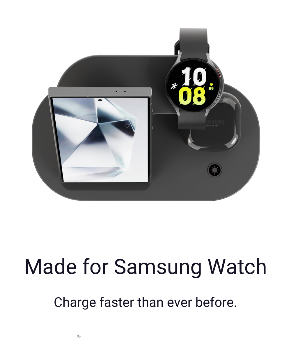 iCharger draadloze oplaadpad ontworpen voor Samsung galaxy Watch met snellaadcapaciteit.
