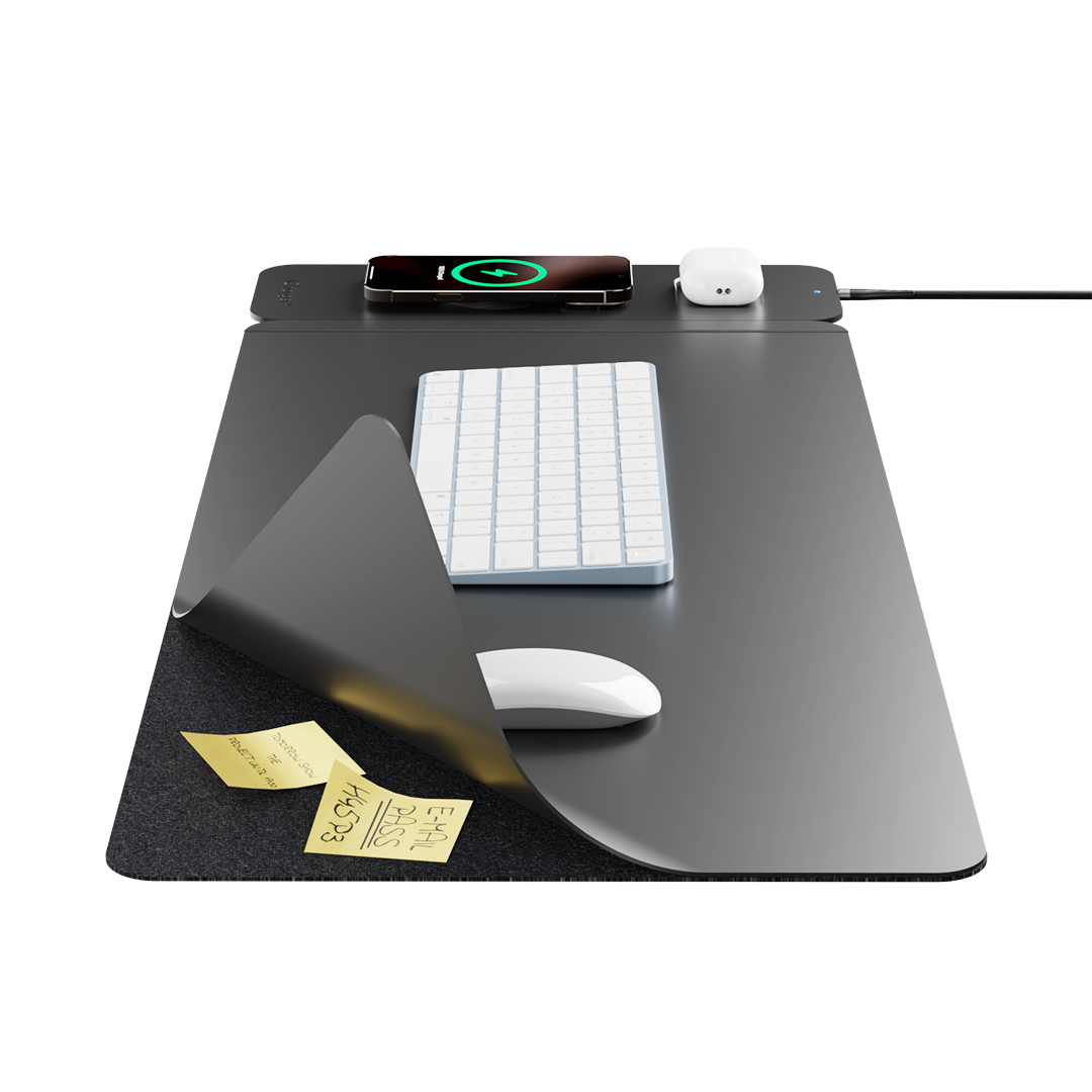 iCharger NexusMat Fast Wireless Charging Desk Mat – Organize and Power Your Devices Effortlessly