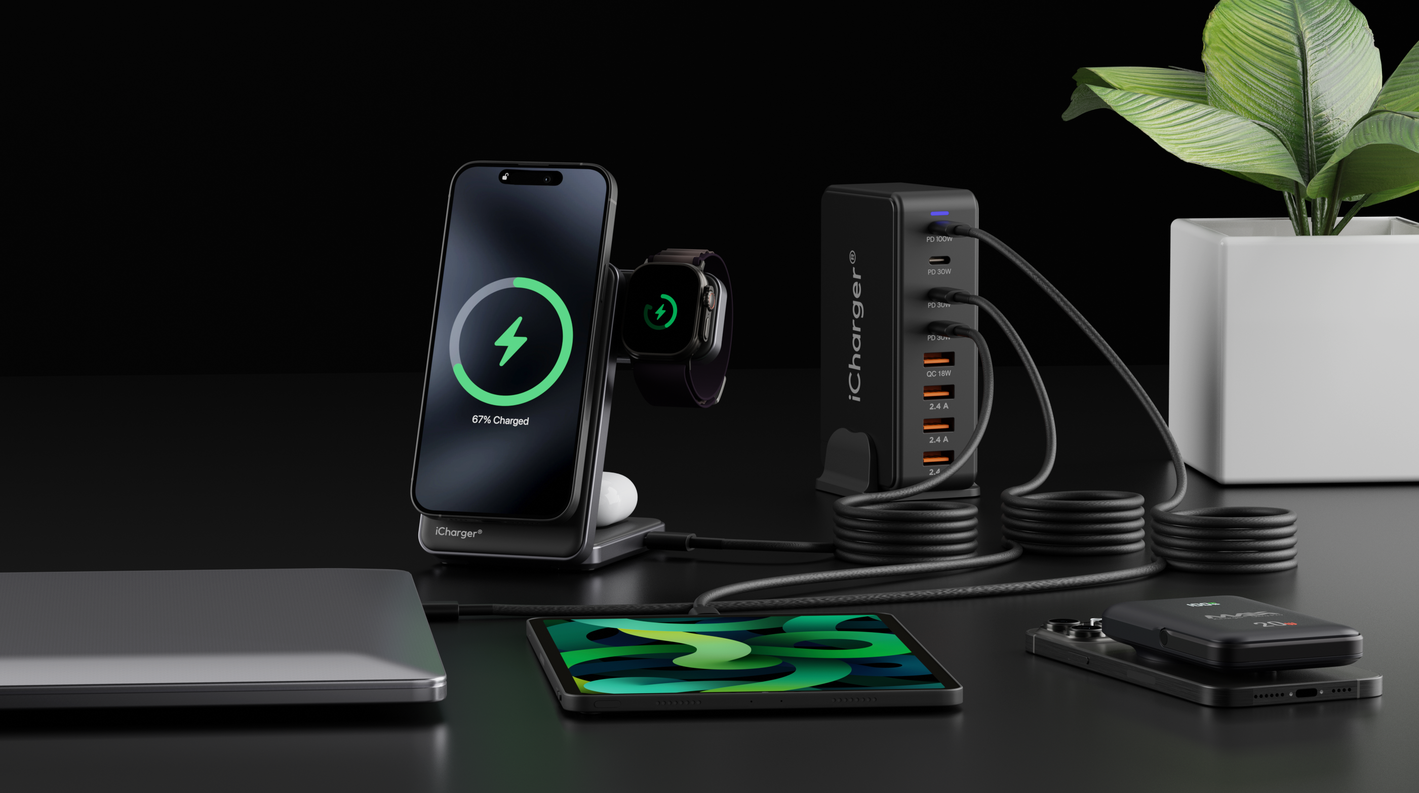 iCharger 240W GaN3 8 in 1 charging station PD 100W 30W 18W
