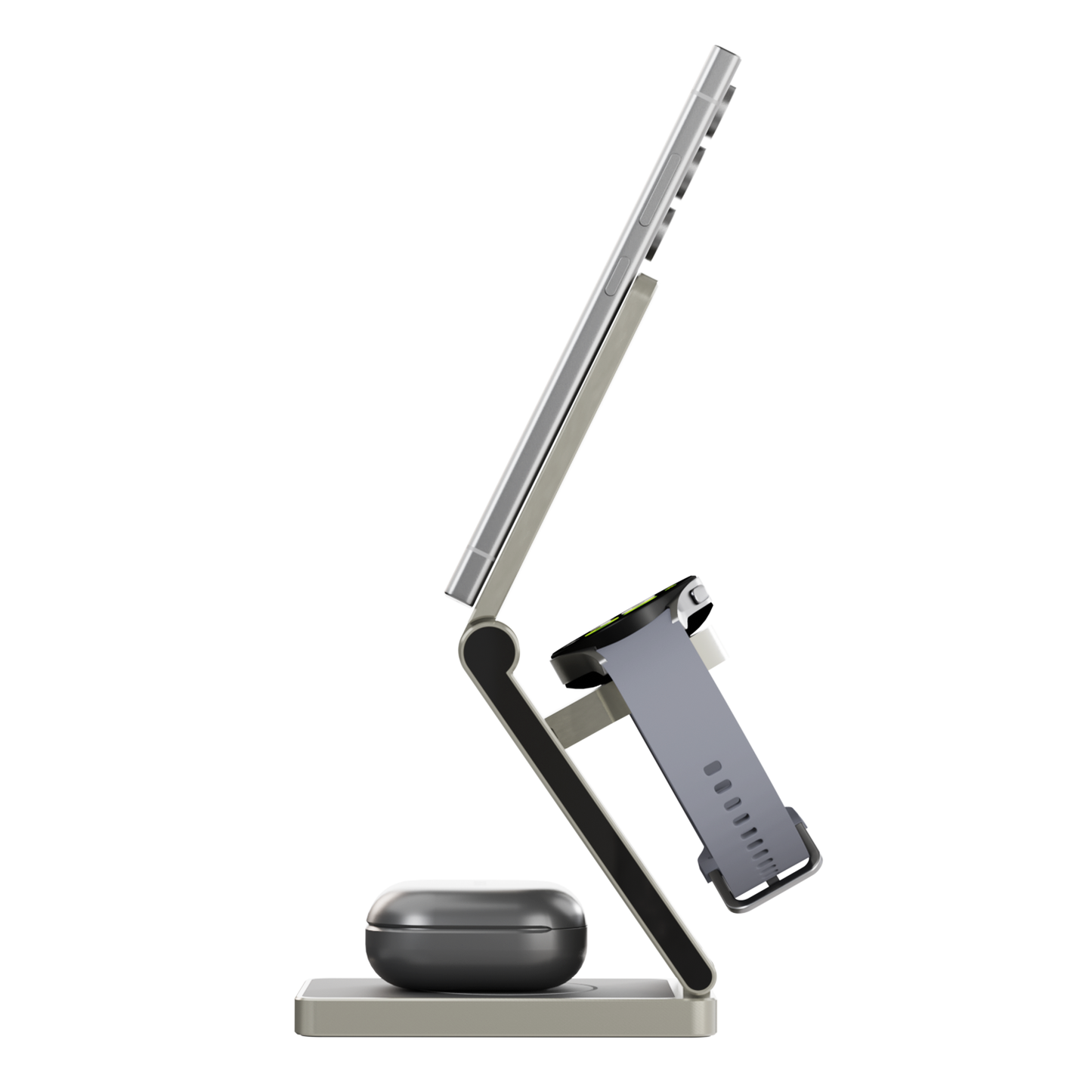 iCharger MagSafe Hybrid Pro with Samsung Galaxy S24 Ultra, offering seamless wireless charging in a sophisticated, foldable design, perfect for the latest Samsung devices.