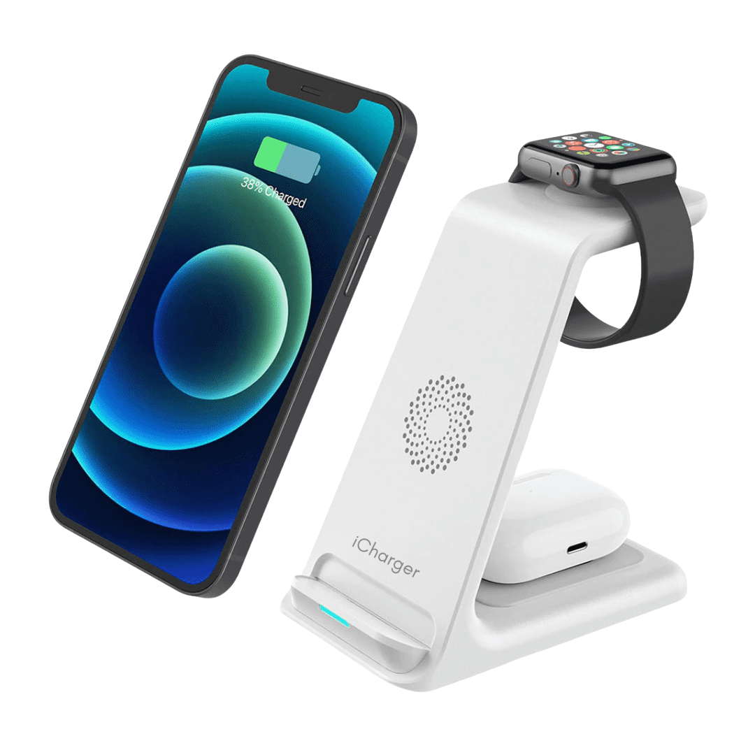 iCharger Limited edition Wireless charger station 3in1 draadloze oplader 3 in 1 qi oplader